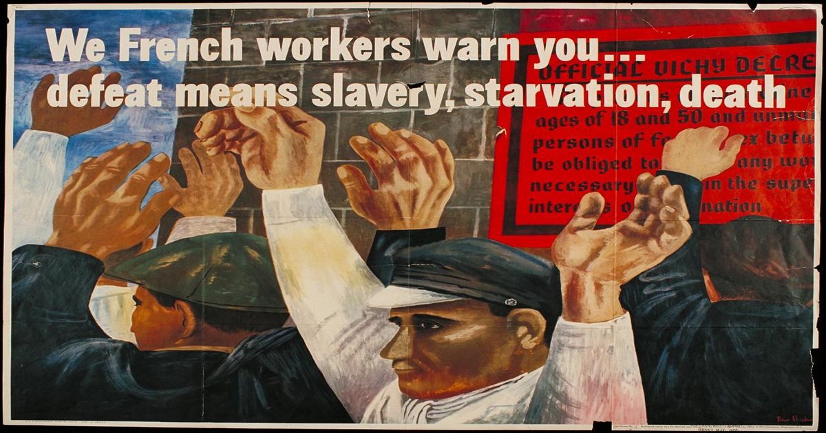 We French workers warn you : --defeat means slavery, starvation